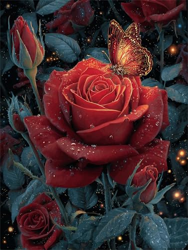 Puzzle 30 Teile für Erwachsene, EIN Herausforderndes Rätsel, Kreative Unterhaltung Puzzles Wunderschönes Dekoration Puzzle Geschenke, Thema:Roter Rosenschmetterling Puzzle 30 Teile für Erwachsene, EIN Herausforderndes Rätsel, Kreative Unterhaltung Puzzles Wunderschönes Dekoration Puzzle Geschenke, Thema:Roter Rosenschmetterling von Tainrun