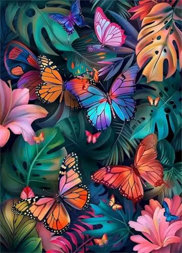 Puzzle 30 Teile für Erwachsene, EIN Herausforderndes Rätsel, Kreative Unterhaltung Puzzles Wunderschönes Dekoration Puzzle Geschenke, Thema:Schmetterling Tropisch von Tainrun