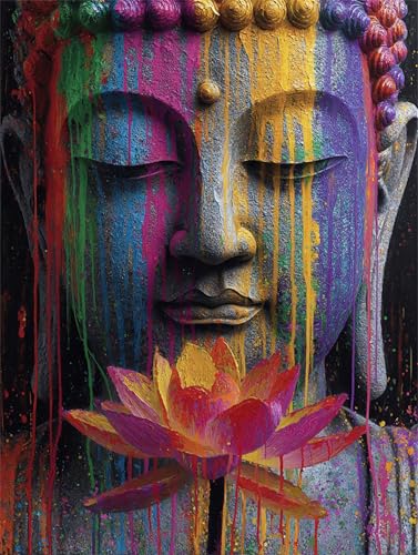 Puzzle 30 Teile für Erwachsene, EIN Herausforderndes Rätsel, Kreative Unterhaltung Puzzles Wunderschönes Dekoration Puzzle Geschenke, Thema:Statue Lotusblume von Tainrun