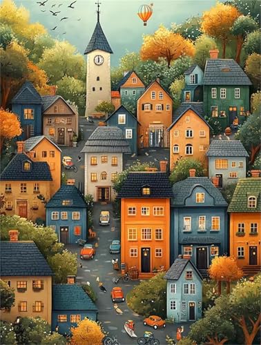 Puzzle 30 Teile für Erwachsene, EIN Herausforderndes Rätsel, Kreative Unterhaltung Puzzles Wunderschönes Dekoration Puzzle Geschenke, Thema:Straßen in der Stadt von Tainrun