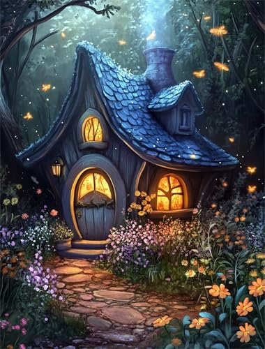 Puzzle 30 Teile für Erwachsene, Gemütliches Feenhaus 25x20cm Puzzle Erwachsene 30 Teile Lernspiel Herausforderung Spielzeug, Geschicklichkeitsspiel für die ganze Familie von Tainrun