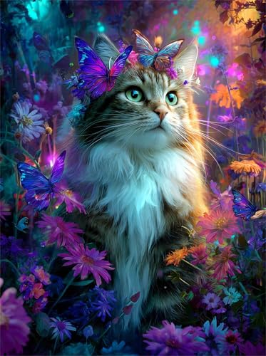 Puzzle 30 Teile für Erwachsene, Lila Waldkatze 25x20cm Puzzle Erwachsene 30 Teile Lernspiel Herausforderung Spielzeug, Geschicklichkeitsspiel für die ganze Familie Puzzle 30 Teile für Erwachsene, Lila Waldkatze 25x20cm Puzzle Erwachsene 30 Teile Lernspiel Herausforderung Spielzeug, Geschicklichkeitsspiel für die ganze Familie von Tainrun