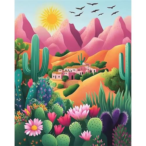 Puzzle 30 Teile für Erwachsene, Pflanzen in der Wüstenstadt 25x20cm Puzzle Erwachsene 30 Teile Lernspiel Herausforderung Spielzeug, Geschicklichkeitsspiel für die ganze Familie von Tainrun
