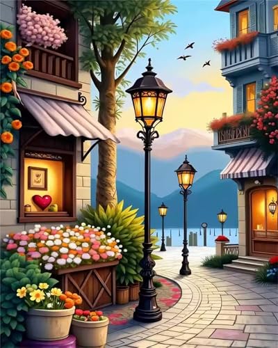 Puzzle 30 Teile für Erwachsene, Straßenlaternen Straßen der Stadt 25x20cm Puzzle Erwachsene 30 Teile Lernspiel Herausforderung Spielzeug, Geschicklichkeitsspiel für die ganze Familie von Tainrun