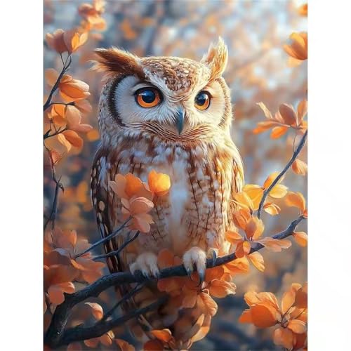 Puzzle 30 Teile für Erwachsene, Süße Eulen Herbst 25x20cm Puzzle Erwachsene 30 Teile Lernspiel Herausforderung Spielzeug, Geschicklichkeitsspiel für die ganze Familie von Tainrun