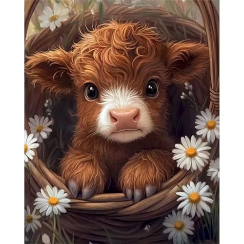Puzzle 30 Teile für Erwachsene, Süße braune Kuh 25x20cm Puzzle Erwachsene 30 Teile Lernspiel Herausforderung Spielzeug, Geschicklichkeitsspiel für die ganze Familie von Tainrun