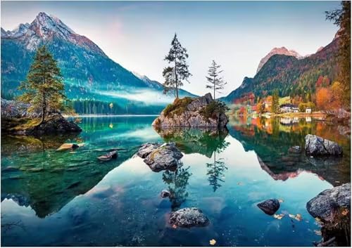 Puzzle 300 Teile Erwachsene,Puzzle für Erwachsene und Kinder 300 Teile,Gehirn-Herausforderung,Puzzles Pädagogisches Spiel,Puzzles mit Bergkulisse-Motiv von Tainrun