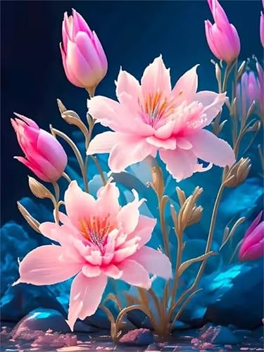 Puzzle 300 Teile Erwachsene,Puzzle für Erwachsene und Kinder 300 Teile,Gehirn-Herausforderung,Puzzles Pädagogisches Spiel,Puzzles mit Lilien blühen-Motiv von Tainrun