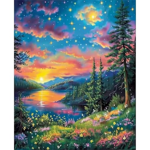 Puzzle 300 Teile Erwachsene,Puzzle für Erwachsene und Kinder 300 Teile,Gehirn-Herausforderung,Puzzles Pädagogisches Spiel,Puzzles mit Sonnenuntergang Bunte Wolken-Motiv von Tainrun