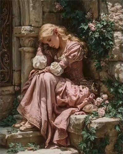 Puzzle 300 Teile Erwachsene Elegantes europäisches Mädchen, DIY Klassische Jigsaw Puzzles Legespiel, Geschicklichkeitsspiel für Die Ganze Familie, Puzzles Farbenfrohes für Home Dekoration von Tainrun