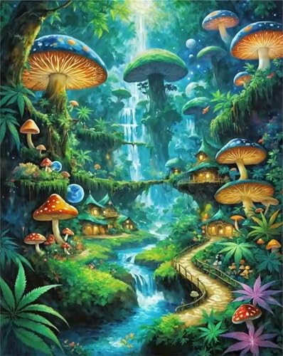 Puzzle 300 Teile Erwachsene Green Mushroom River, DIY Klassische Jigsaw Puzzles Legespiel, Geschicklichkeitsspiel für Die Ganze Familie, Puzzles Farbenfrohes für Home Dekoration Puzzle 300 Teile Erwachsene Green Mushroom River, DIY Klassische Jigsaw Puzzles Legespiel, Geschicklichkeitsspiel für Die Ganze Familie, Puzzles Farbenfrohes für Home Dekoration von Tainrun