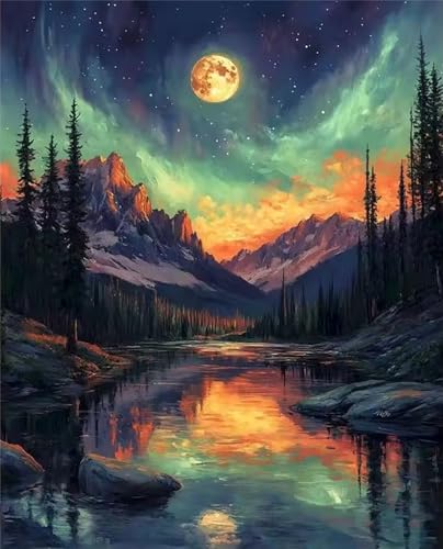 Puzzle 300 Teile Erwachsene Grüner Mond Aurora, DIY Klassische Jigsaw Puzzles Legespiel, Geschicklichkeitsspiel für Die Ganze Familie, Puzzles Farbenfrohes für Home Dekoration Puzzle 300 Teile Erwachsene Grüner Mond Aurora, DIY Klassische Jigsaw Puzzles Legespiel, Geschicklichkeitsspiel für Die Ganze Familie, Puzzles Farbenfrohes für Home Dekoration von Tainrun