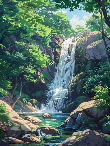 Puzzle 300 Teile Erwachsene Grüner Wald Wasserfall, DIY Klassische Jigsaw Puzzles Legespiel, Geschicklichkeitsspiel für Die Ganze Familie, Puzzles Farbenfrohes für Home Dekoration Puzzle 300 Teile Erwachsene Grüner Wald Wasserfall, DIY Klassische Jigsaw Puzzles Legespiel, Geschicklichkeitsspiel für Die Ganze Familie, Puzzles Farbenfrohes für Home Dekoration von Tainrun