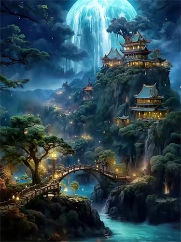 Puzzle 300 Teile Erwachsene Moonlight Antike Architektur, DIY Klassische Jigsaw Puzzles Legespiel, Geschicklichkeitsspiel für Die Ganze Familie, Puzzles Farbenfrohes für Home Dekoration Puzzle 300 Teile Erwachsene Moonlight Antike Architektur, DIY Klassische Jigsaw Puzzles Legespiel, Geschicklichkeitsspiel für Die Ganze Familie, Puzzles Farbenfrohes für Home Dekoration von Tainrun
