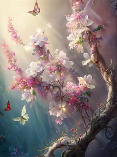 Puzzle 300 Teile Erwachsene Pfirsichblüten-Schmetterling, DIY Klassische Jigsaw Puzzles Legespiel, Geschicklichkeitsspiel für Die Ganze Familie, Puzzles Farbenfrohes für Home Dekoration von Tainrun