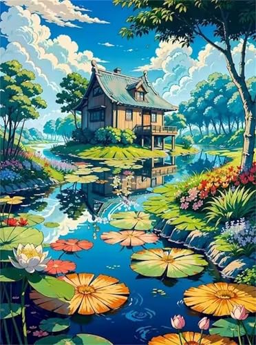 Puzzle 300 Teile Erwachsene Sommerteich-Ferienhaus, DIY Klassische Jigsaw Puzzles Legespiel, Geschicklichkeitsspiel für Die Ganze Familie, Puzzles Farbenfrohes für Home Dekoration Puzzle 300 Teile Erwachsene Sommerteich-Ferienhaus, DIY Klassische Jigsaw Puzzles Legespiel, Geschicklichkeitsspiel für Die Ganze Familie, Puzzles Farbenfrohes für Home Dekoration von Tainrun