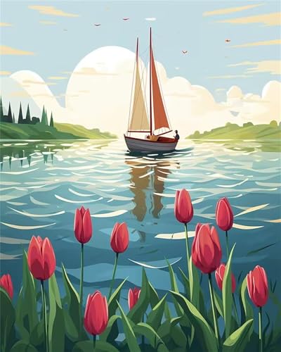 Puzzle 300 Teile Erwachsene Tulip River Wolke, DIY Klassische Jigsaw Puzzles Legespiel, Geschicklichkeitsspiel für Die Ganze Familie, Puzzles Farbenfrohes für Home Dekoration von Tainrun