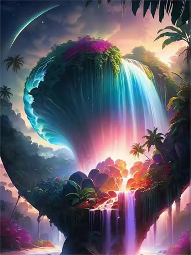 Puzzle 300 Teile Erwachsene Wasserfall-Bach, DIY Klassische Jigsaw Puzzles Legespiel, Geschicklichkeitsspiel für Die Ganze Familie, Puzzles Farbenfrohes für Home Dekoration von Tainrun