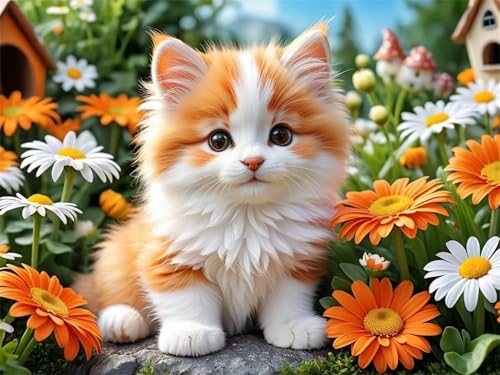 Puzzle 300 Teile für Erwachsene, Daisy Garden Katze 40x28cm Puzzle Erwachsene 300 Teile Lernspiel Herausforderung Spielzeug, Geschicklichkeitsspiel für die ganze Familie Puzzle 300 Teile für Erwachsene, Daisy Garden Katze 40x28cm Puzzle Erwachsene 300 Teile Lernspiel Herausforderung Spielzeug, Geschicklichkeitsspiel für die ganze Familie von Tainrun