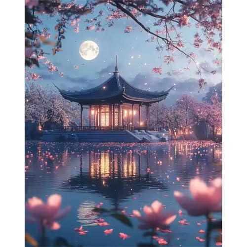 Puzzle 300 Teile für Erwachsene, Magnolien-Pavillon Mond 40x28cm Puzzle Erwachsene 300 Teile Lernspiel Herausforderung Spielzeug, Geschicklichkeitsspiel für die ganze Familie Puzzle 300 Teile für Erwachsene, Magnolien-Pavillon Mond 40x28cm Puzzle Erwachsene 300 Teile Lernspiel Herausforderung Spielzeug, Geschicklichkeitsspiel für die ganze Familie von Tainrun