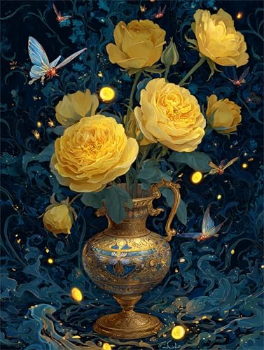 Puzzle 300 Teile für Erwachsene, Schöne gelbe Rosen 40x28cm Puzzle Erwachsene 300 Teile Lernspiel Herausforderung Spielzeug, Geschicklichkeitsspiel für die ganze Familie von Tainrun