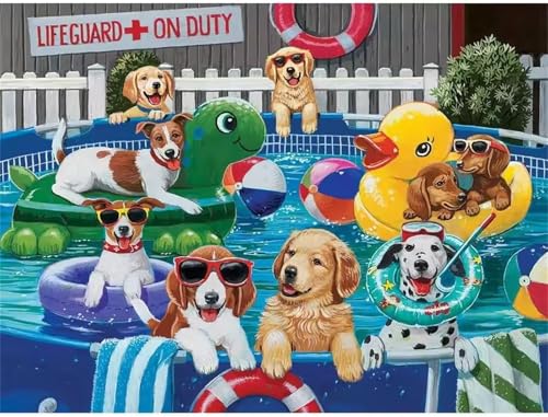 Puzzle 500 Teile,Puzzles für Erwachsene Pool Hund,EIN Herausforderndes Rätsel,puzzlespiele für Die Ganze Familie,Geschenke für Erwachsene und Kinder Puzzle 500 Teile,Puzzles für Erwachsene Pool Hund,EIN Herausforderndes Rätsel,puzzlespiele für Die Ganze Familie,Geschenke für Erwachsene und Kinder von Tainrun