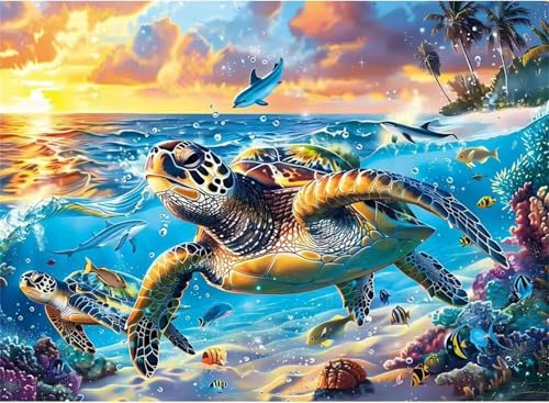 Puzzle 500 Teile,Puzzles für Erwachsene Tropische Meeresschildkröte,EIN Herausforderndes Rätsel,puzzlespiele für Die Ganze Familie,Geschenke für Erwachsene und Kinder Puzzle 500 Teile,Puzzles für Erwachsene Tropische Meeresschildkröte,EIN Herausforderndes Rätsel,puzzlespiele für Die Ganze Familie,Geschenke für Erwachsene und Kinder von Tainrun