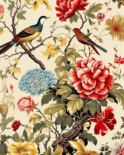 Puzzle 500 Teile,Puzzles für Erwachsene Vögel Pfingstrose,EIN Herausforderndes Rätsel,puzzlespiele für Die Ganze Familie,Geschenke für Erwachsene und Kinder von Tainrun