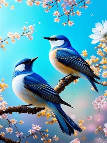 Puzzle 500 Teile Erwachsene,Puzzle für Erwachsene und Kinder 500 Teile,Gehirn-Herausforderung,Puzzles Pädagogisches Spiel,Puzzles mit Blaue Vögel-Motiv von Tainrun