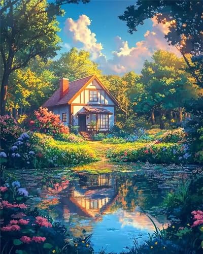 Puzzle 500 Teile Erwachsene,Puzzle für Erwachsene und Kinder 500 Teile,Gehirn-Herausforderung,Puzzles Pädagogisches Spiel,Puzzles mit Blick auf die Villa-Motiv von Tainrun
