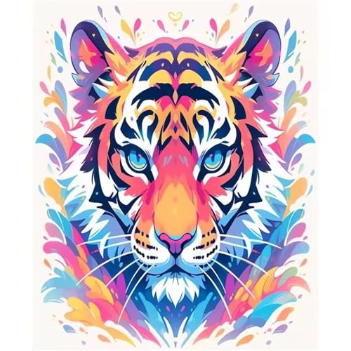 Puzzle 500 Teile Erwachsene,Puzzle für Erwachsene und Kinder 500 Teile,Gehirn-Herausforderung,Puzzles Pädagogisches Spiel,Puzzles mit Bunter Tiger-Motiv von Tainrun