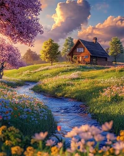 Puzzle 500 Teile Erwachsene,Puzzle für Erwachsene und Kinder 500 Teile,Gehirn-Herausforderung,Puzzles Pädagogisches Spiel,Puzzles mit Land Wildblume-Motiv von Tainrun
