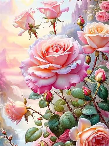 Puzzle 500 Teile Erwachsene,Puzzle für Erwachsene und Kinder 500 Teile,Gehirn-Herausforderung,Puzzles Pädagogisches Spiel,Puzzles mit Rosa Blütenblätter-Motiv von Tainrun