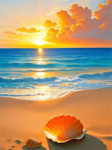 Puzzle 500 Teile Erwachsene,Puzzle für Erwachsene und Kinder 500 Teile,Gehirn-Herausforderung,Puzzles Pädagogisches Spiel,Puzzles mit Strand bei Sonnenuntergang-Motiv von Tainrun