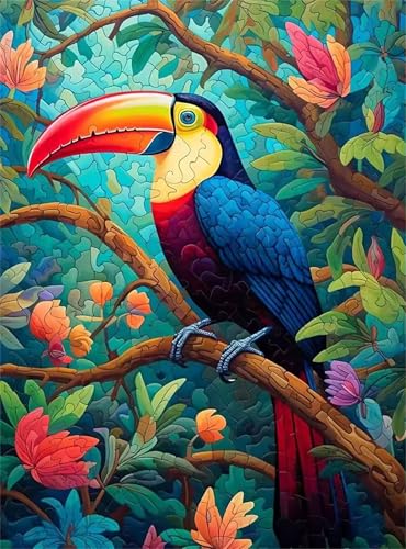 Puzzle 500 Teile Erwachsene,Puzzle für Erwachsene und Kinder 500 Teile,Gehirn-Herausforderung,Puzzles Pädagogisches Spiel,Puzzles mit Tropisches Tier-Motiv von Tainrun
