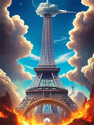 Puzzle 500 Teile Erwachsene,Puzzle für Erwachsene und Kinder 500 Teile,Gehirn-Herausforderung,Puzzles Pädagogisches Spiel,Puzzles mit Turm-Wolke-Motiv von Tainrun