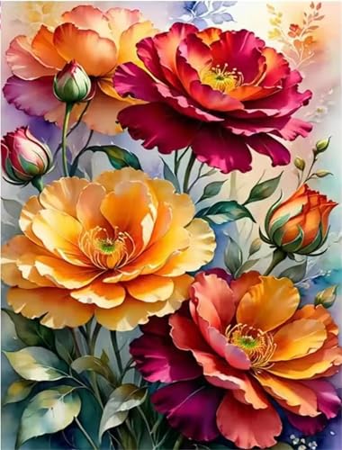 Puzzle 500 Teile für Erwachsene, Blühende Blumen 52x38cm Puzzle Erwachsene 500 Teile Lernspiel Herausforderung Spielzeug, Geschicklichkeitsspiel für die ganze Familie von Tainrun