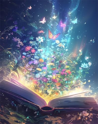 Puzzle 500 Teile für Erwachsene, Buch Blumen Schmetterlinge 52x38cm Puzzle Erwachsene 500 Teile Lernspiel Herausforderung Spielzeug, Geschicklichkeitsspiel für die ganze Familie von Tainrun