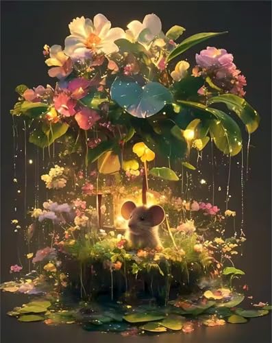 Puzzle 500 Teile für Erwachsene, EIN Herausforderndes Rätsel, Kreative Unterhaltung Puzzles Wunderschönes Dekoration Puzzle Geschenke, Thema:Blume Maus von Tainrun