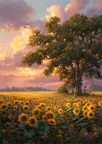 Puzzle 500 Teile für Erwachsene, EIN Herausforderndes Rätsel, Kreative Unterhaltung Puzzles Wunderschönes Dekoration Puzzle Geschenke, Thema:Feld Sonnenblumen Sonnenuntergang Puzzle 500 Teile für Erwachsene, EIN Herausforderndes Rätsel, Kreative Unterhaltung Puzzles Wunderschönes Dekoration Puzzle Geschenke, Thema:Feld Sonnenblumen Sonnenuntergang von Tainrun
