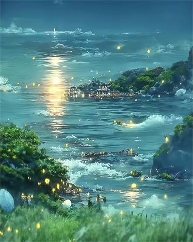 Puzzle 500 Teile für Erwachsene, EIN Herausforderndes Rätsel, Kreative Unterhaltung Puzzles Wunderschönes Dekoration Puzzle Geschenke, Thema:Glitzerndes Meer von Tainrun