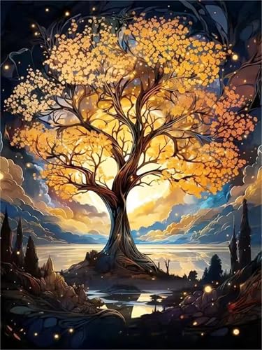 Puzzle 500 Teile für Erwachsene, EIN Herausforderndes Rätsel, Kreative Unterhaltung Puzzles Wunderschönes Dekoration Puzzle Geschenke, Thema:Herbst Baum Mond von Tainrun