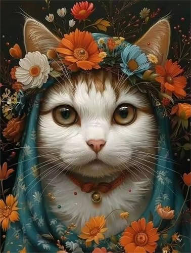 Puzzle 500 Teile für Erwachsene, EIN Herausforderndes Rätsel, Kreative Unterhaltung Puzzles Wunderschönes Dekoration Puzzle Geschenke, Thema:Katzenblume von Tainrun