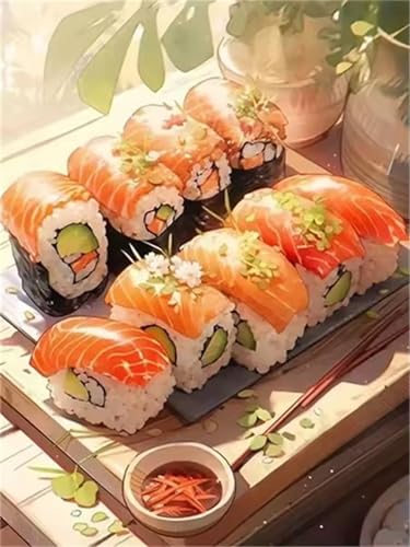 Puzzle 500 Teile für Erwachsene, EIN Herausforderndes Rätsel, Kreative Unterhaltung Puzzles Wunderschönes Dekoration Puzzle Geschenke, Thema:Lachs Sushi von Tainrun