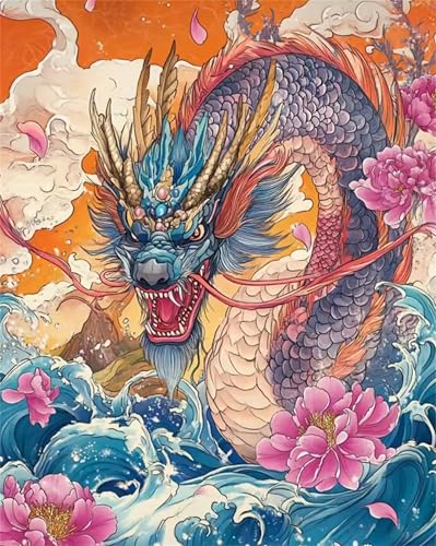 Puzzle 500 Teile für Erwachsene, EIN Herausforderndes Rätsel, Kreative Unterhaltung Puzzles Wunderschönes Dekoration Puzzle Geschenke, Thema:Meereswellen-Drache von Tainrun