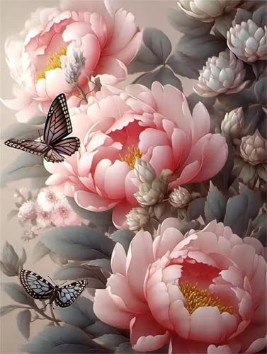Puzzle 500 Teile für Erwachsene, EIN Herausforderndes Rätsel, Kreative Unterhaltung Puzzles Wunderschönes Dekoration Puzzle Geschenke, Thema:Pfingstrose Rosa von Tainrun