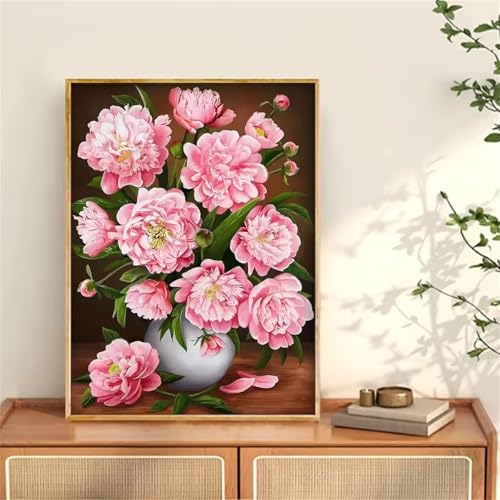 Puzzle 500 Teile für Erwachsene, EIN Herausforderndes Rätsel, Kreative Unterhaltung Puzzles Wunderschönes Dekoration Puzzle Geschenke, Thema:Rosa Pfingstrose von Tainrun