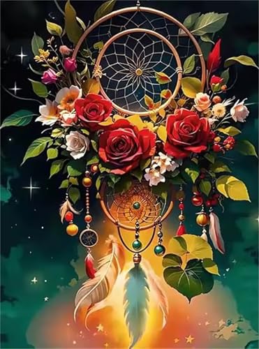Puzzle 500 Teile für Erwachsene, EIN Herausforderndes Rätsel, Kreative Unterhaltung Puzzles Wunderschönes Dekoration Puzzle Geschenke, Thema:Rose Traumfänger von Tainrun