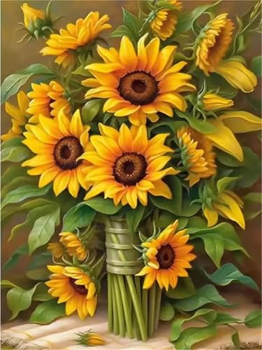 Puzzle 500 Teile für Erwachsene, EIN Herausforderndes Rätsel, Kreative Unterhaltung Puzzles Wunderschönes Dekoration Puzzle Geschenke, Thema:Sonnenblumenstrauß von Tainrun