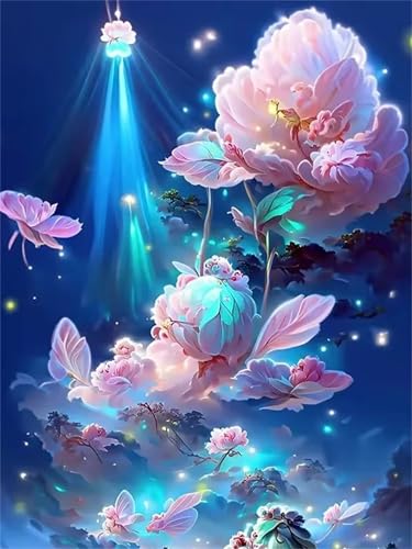 Puzzle 500 Teile für Erwachsene, EIN Herausforderndes Rätsel, Kreative Unterhaltung Puzzles Wunderschönes Dekoration Puzzle Geschenke, Thema:Wolkennebel-Blume von Tainrun